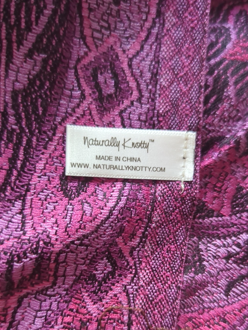 Purple Paisley Women's Pashmina-like Scarf - Picture 3 of 4